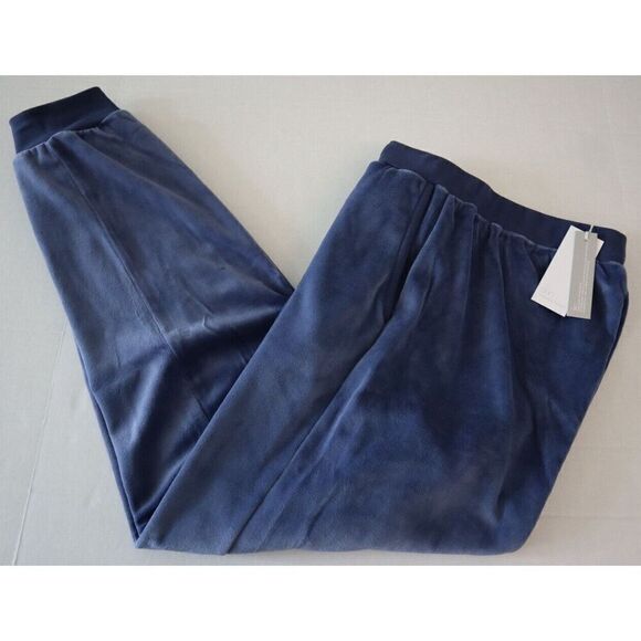 Skin Worlwide Women Sz 2/M Azure Blue Audriana Mid-Rise Velour Jogger Pants - Picture 12 of 14